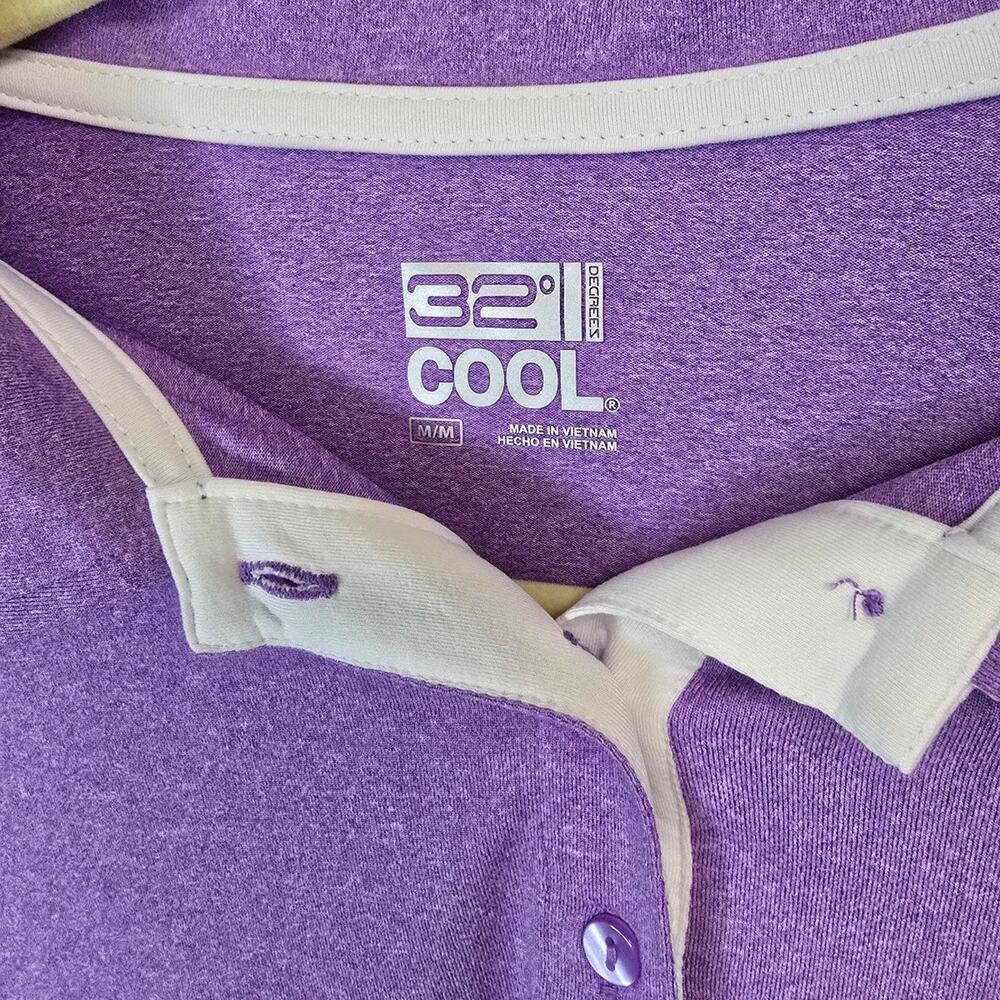 32 Degrees Cool short-sleeve polo shirt in a vibrant purple shade size M NWT - Picture 4 of 7